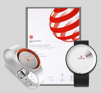 “Window Timing” and “Revolving Watch” in EBOHR won Red Dot Award.